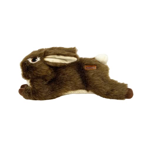 Kong Wild Rabbit Low-Stuffing Squeak and Soft Plush Dog Toy - Medium  