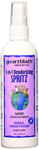 Earthbath Lavender 3-in-1 Deodorizing Detangling and Conditioning Spritz Dog Spray - 8 ...