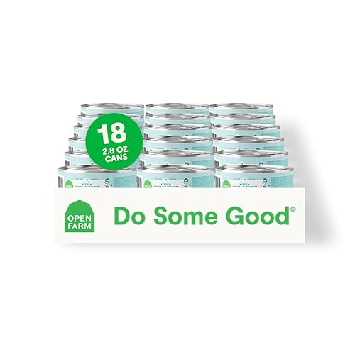 Open Farm Grain-Free Chicken and Salmon Pate Kitten Formula Canned Cat Food 2.8 Oz - Case of 18