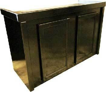 R&J Enterprises Birch Series Cabinet Aquarium Stand - Black - L:48" X W:13" X H:30" Inches  