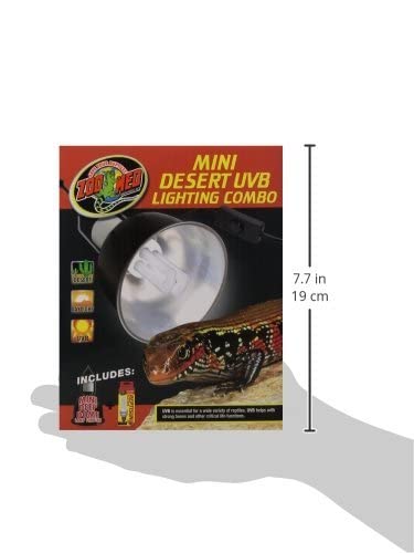 Zoo Med Laboratories Mini Desert UVB Reptile Heat Lighting Combo Kit - Mini  