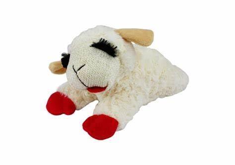 Multipet Lamb Chop Squeaky Plush Dog Toy - 10