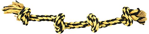 Multipet Nuts for Knots Quadruple-Knotted Rope Dog Toy - 25" Inches  