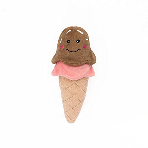 Zippy Paws NomNomz Ice Cream Squeak and Plush Dog Toy