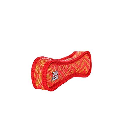 Tuffy's Duraforce Bone Zigzag Nylon Fetch Dog Toy - Red  