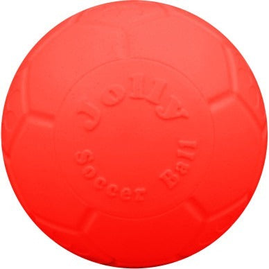 Jolly Pets Soccer Ball Puncture-Proof Chew and Fetch Floating Dog Toy - Orange - Large - 8 Inch