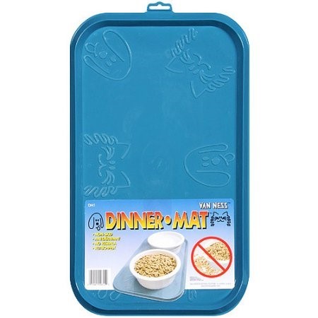Van Ness Waterproof Food and Water Bowl Dinner Mat for Cats and Dogs - Large - L:20.5 X W:12 Inches