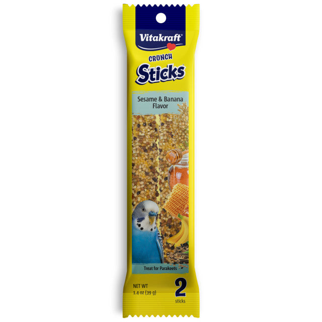 Vitakraft Banana Sesame and Honey Sticks Parakeet Bird Treats - 2 Oz Default Title