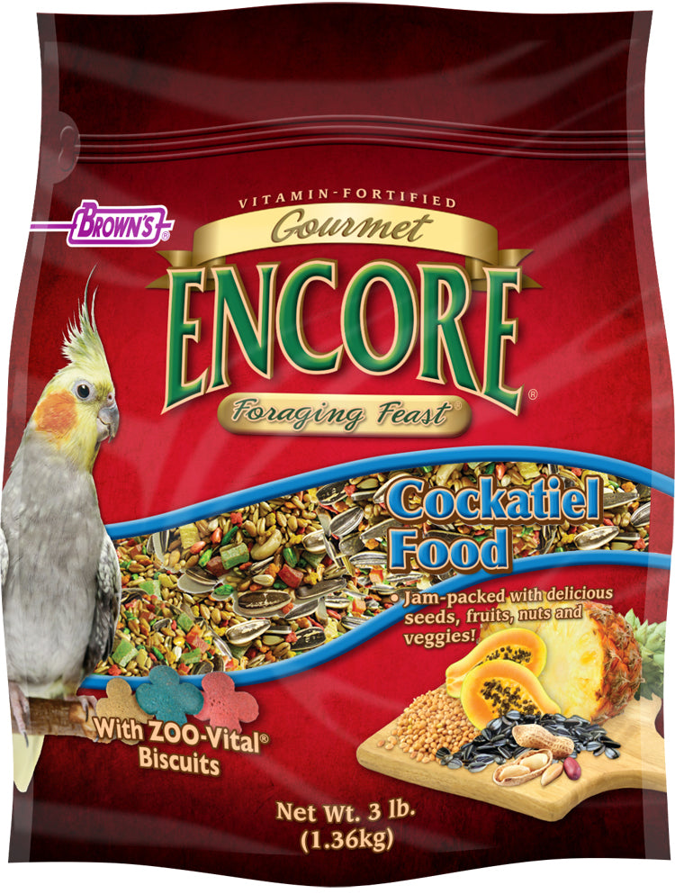 F.M. Brown's Encore Gourmet Foraging Feast Cockatiel Bird Food - 3 Lbs Default Title