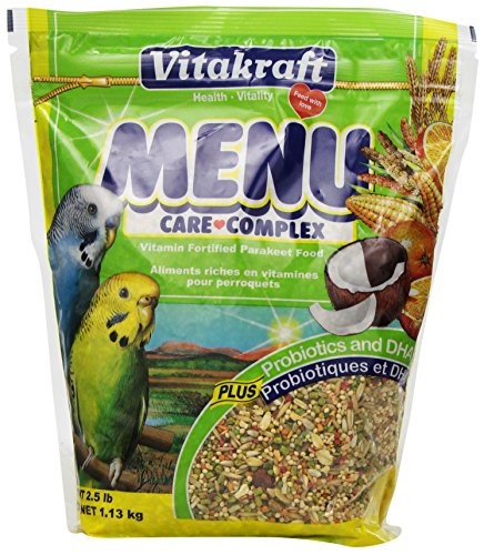 Vitakraft Menu Care Complex Vitamin-Fortified with Probiotics Premium Parakeet Bird Food - 2.5 Lbs Default Title