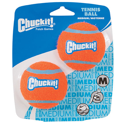 Chuckit! Petmate Tennis Ball Fetch Dog Toy - Medium - 2.5 Inch - 2 Pack