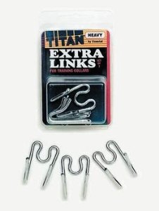 Coastal Titan Extra-Heavy Links for Prong Training Dog Collar - Chrome - 4MM - 3 Pack