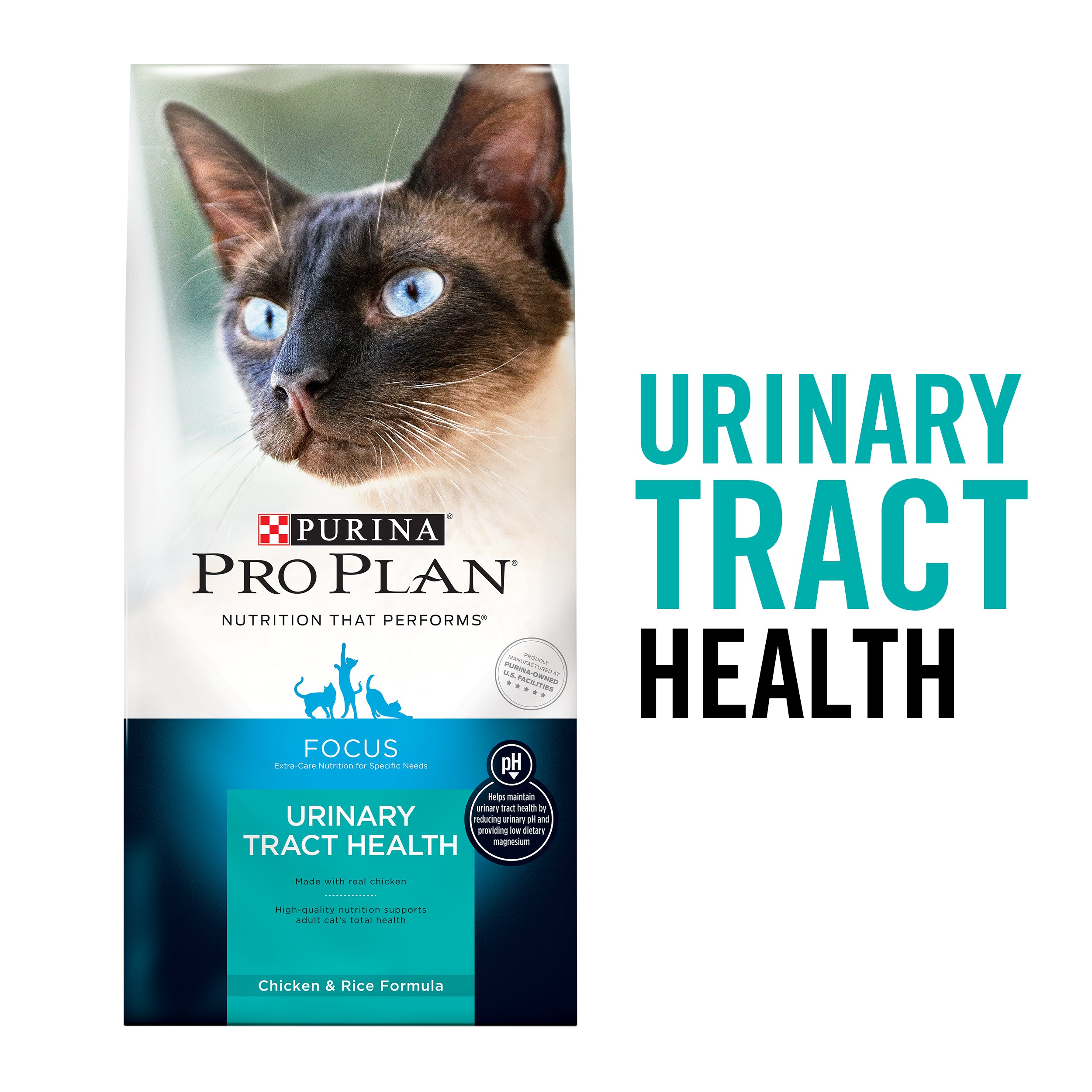 Purina Pro Plan Urinary Tract Health Chicken and Rice Dry Cat Food - 3.5 Lbs - Case of 6