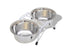 Van Ness Raised Double Dish Stainless Steel Wire Rack Dual 16 Ounce Food and Water Cat and Dog Bowl - 32 Oz Default Title