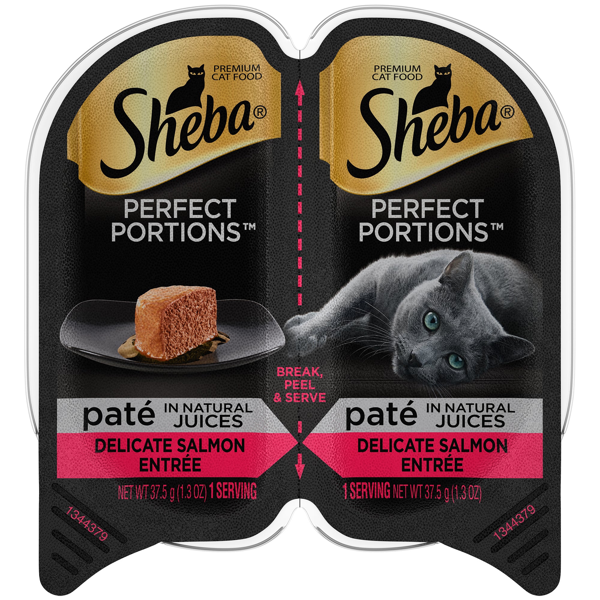 Sheba Perfect Portions Delicate Salmon Pate Entrée Twin Pack Wet Cat Food Trays - 2.65 Oz - Case of 24 Default Title