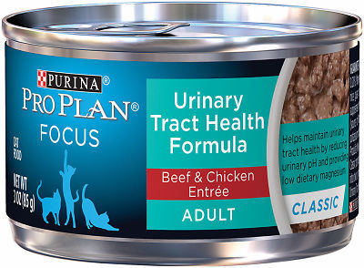 Purina Pro Plan Urinary Tract Health Classic Beef and Chicken Entrée Canned Cat Food - 3 Oz - Case of 24