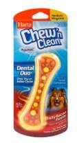 Hartz Mountain Chew N' Clean Clean Dental Duo Bacon Flavored Dog Toy - Small/Medium  