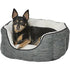 Midwest Homes Quite Time Deluxe Rounded Tulip Fur Dog Bed - Gray Extra Small