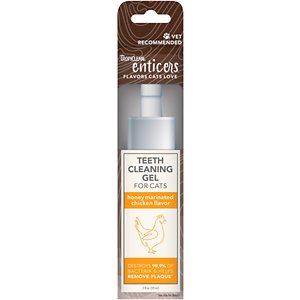 Tropiclean Enticers Honey Marinated Chicken Flavor Dental Oral Cat Teeth Cleaning Gel - 2 Oz
