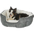 Midwest Homes Quite Time Deluxe Rounded Tulip Fur Dog Bed - Gray Medium