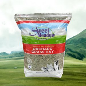 Sweet Meadow Farm Orchard Grass Hay Premium Small Animal Treats - 3 Lbs - Case of 5
