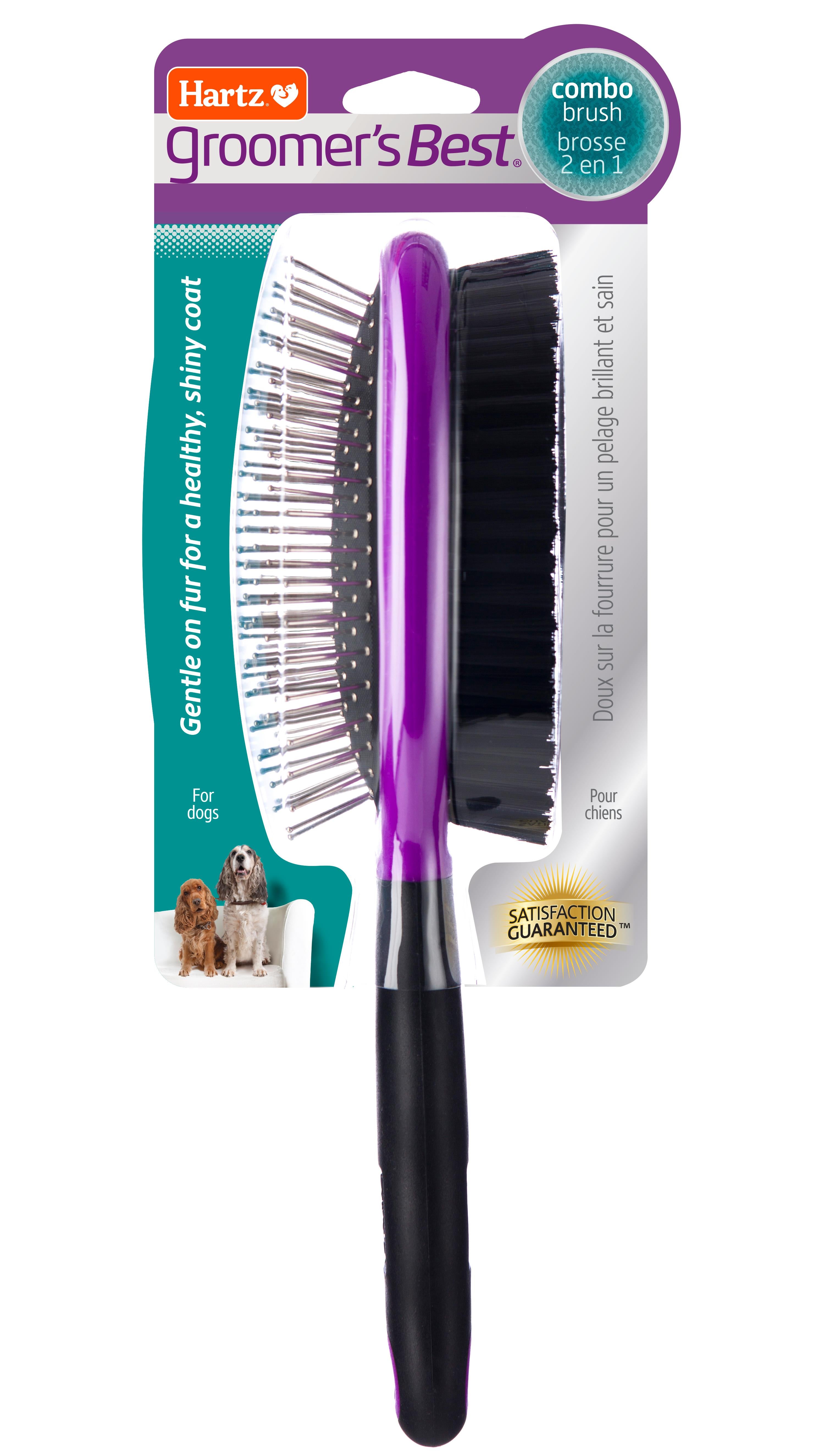 Hartz Mountain Groomer's Best Dual-Sided Combo Grooming Dog Brush  