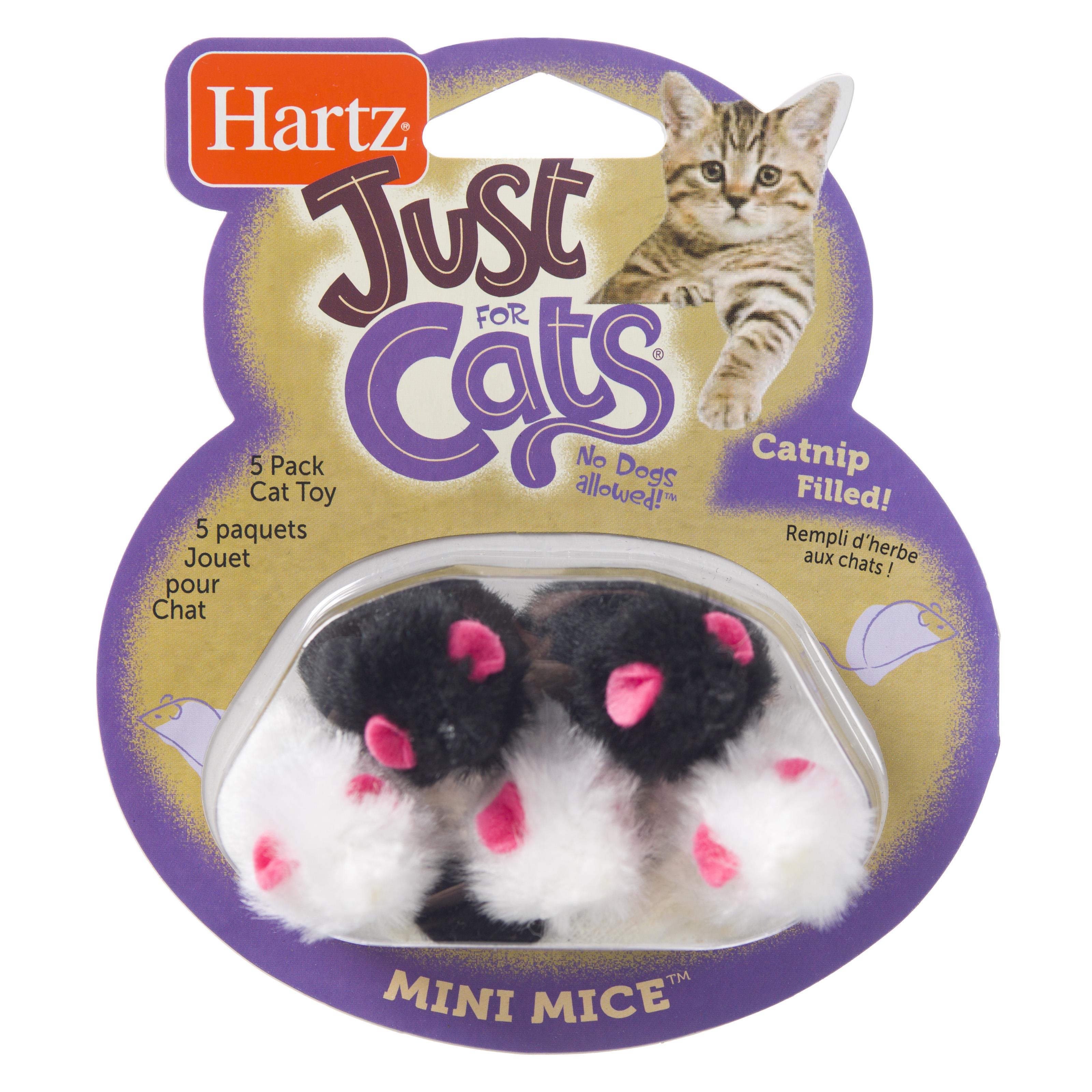 Hartz Mountain Just For Cats Mini Mice Cat Toy - 5 Pack  