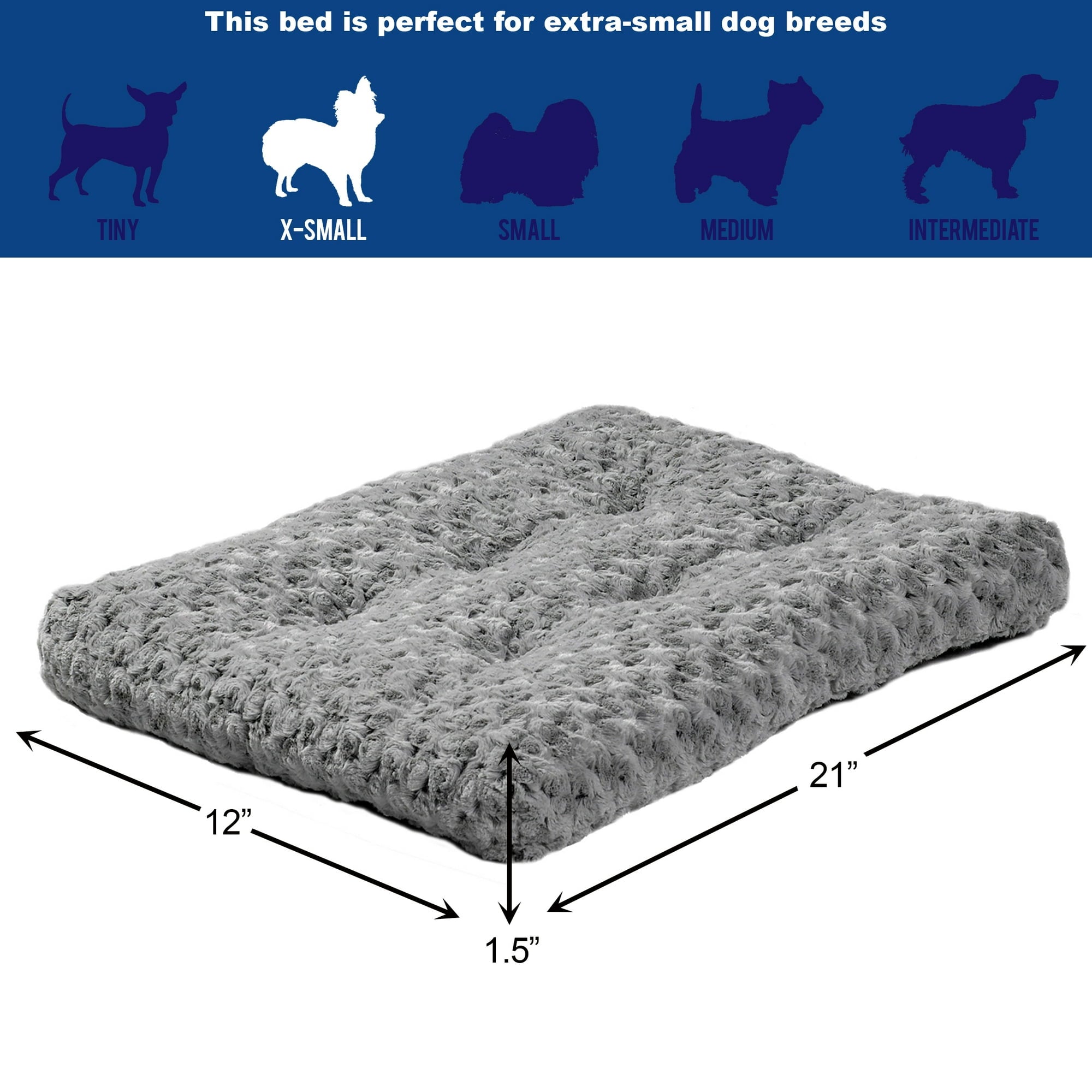Midwest Homes Quite Time Ombre Swirl Rectangular Raised Dog Bed or Crate Mat