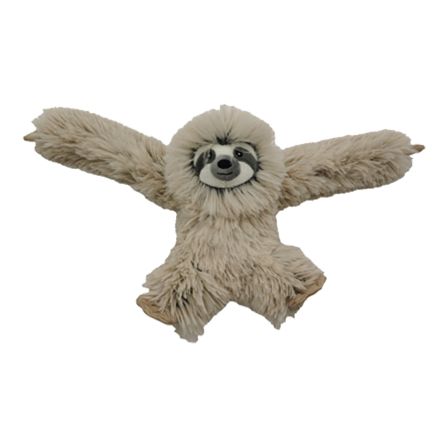 Tall Tails Sloth Squeak Plush and Rope Dog Toy -  16 Inches