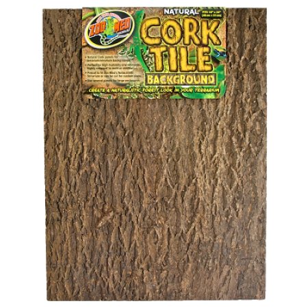Zoo Med Laboratories Natural Cork Tile Background Terrarium Décor - Brown L:18 X W:24 Inches