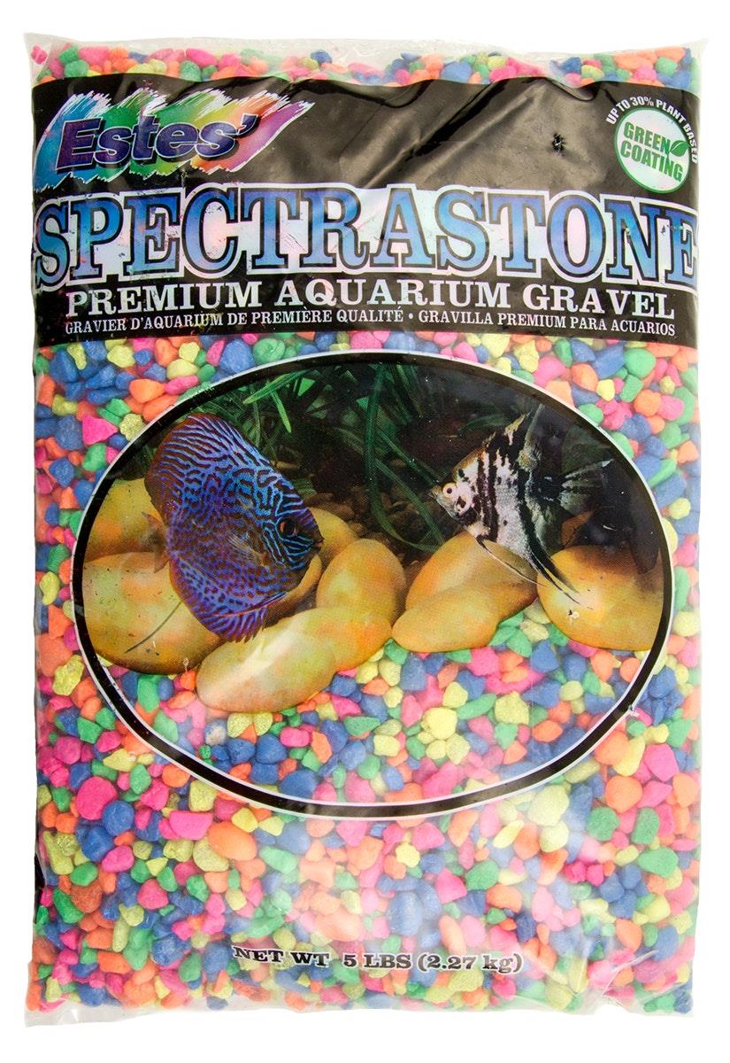 Estes Spectrastone Permaglo Rainbow Freshwater Aquarium Gravel - 5 Lbs - Case of 6