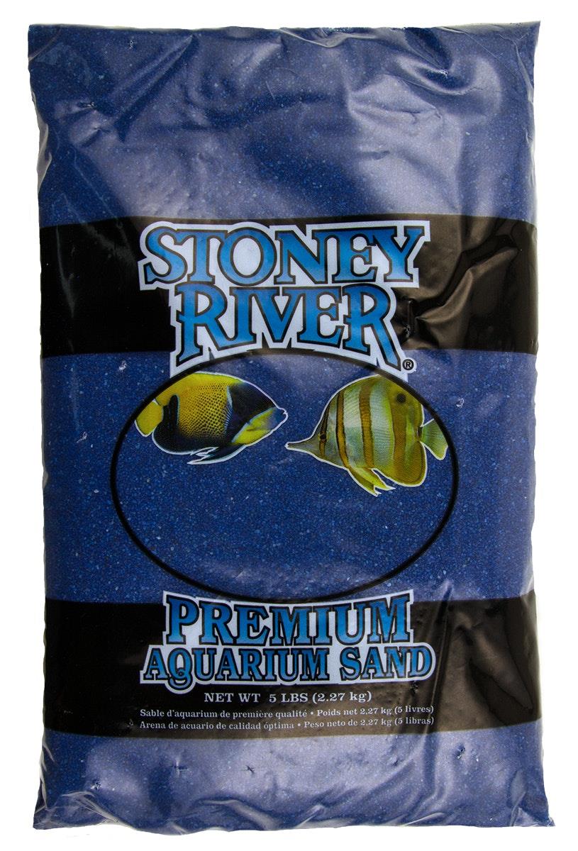 Estes Stoney River Saltwater and Freshwater Aquarium Sand - 5 Lbs - Case of 7 Blue