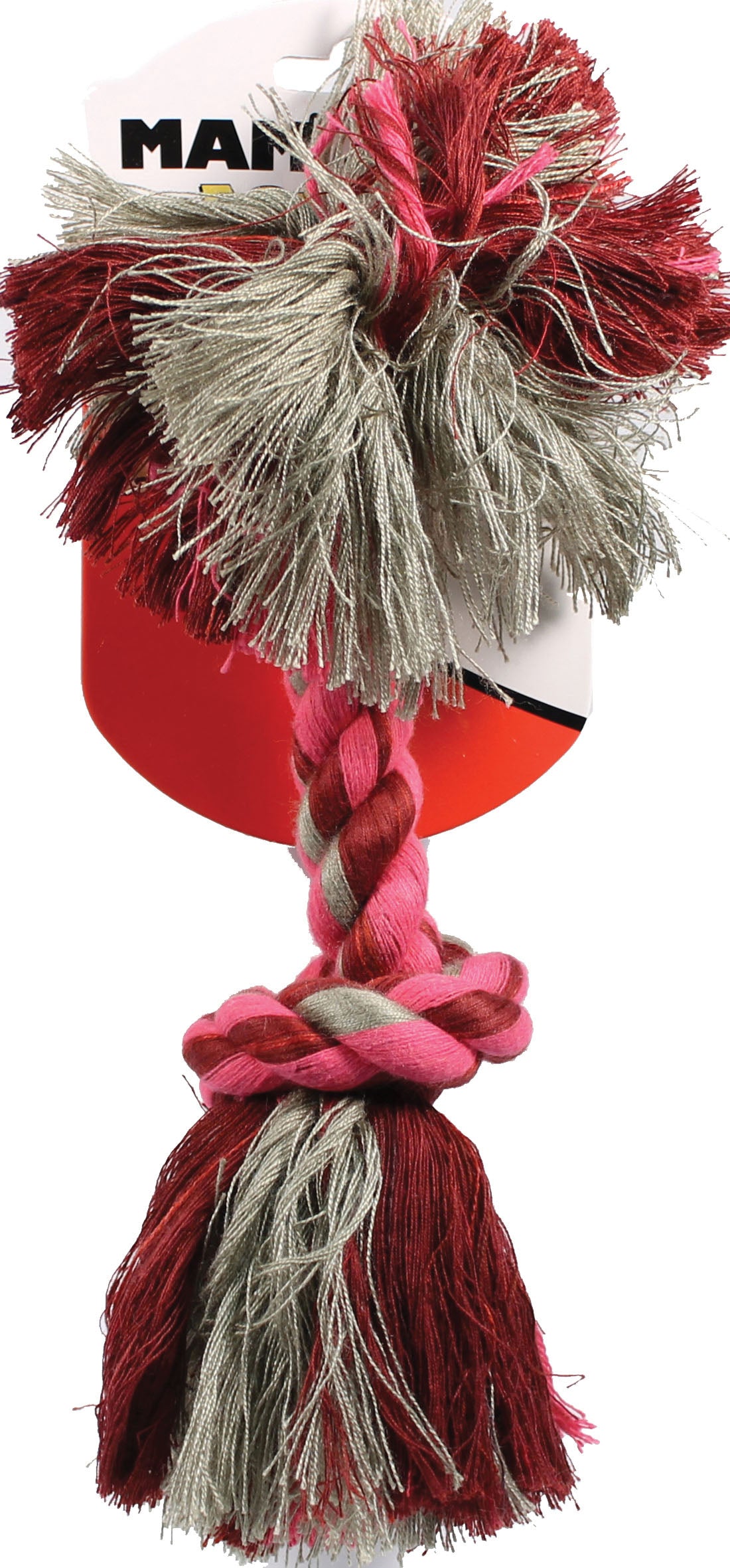 Mammoth Pet Products Flossy Bone Cotton Rope Dog Toy Multi-Color Medium - 12 Inch