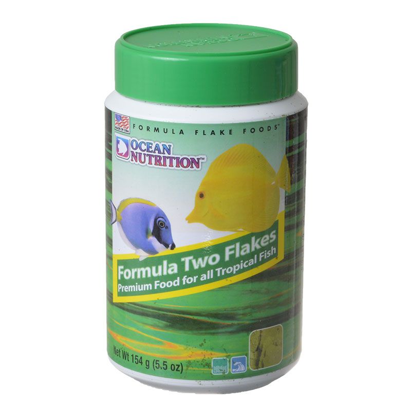 Ocean Nutrition Formula 2 Tropical and Marine Health and Coloration Fish Food Flakes - 5.5 Oz