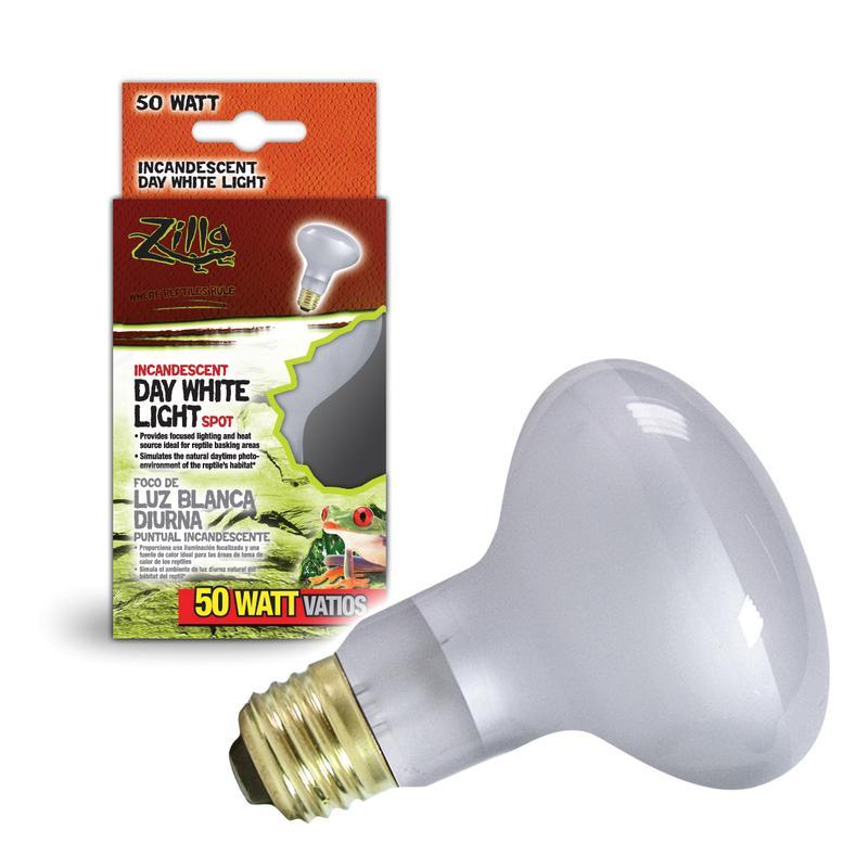 Zilla Incandescent Day White Light Reptile Basking Spot Bulb - White - 50 Watt Default Title