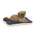 Midwest Homes Reversible Fleece Paw Print Machine Washable Pet Bed Mat - Blue/White L:23.5 X W:17 X H:2.8 In