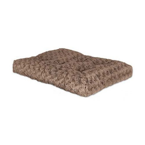 Midwest Homes Quite Time Ombre Swirl Rectangular Raised Dog Bed or Crate Mat Mocha L:21 X W:12 Inch