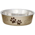 Loving Pets Bella Stainless Steel Cat and Dog Bowl Champaign Medium