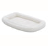 Midwest Homes Fleece Machine Washable Rectangular Double Bolster Pet Bed or Crate Mat - White L:36 X W:21 X H:3.8 Inch