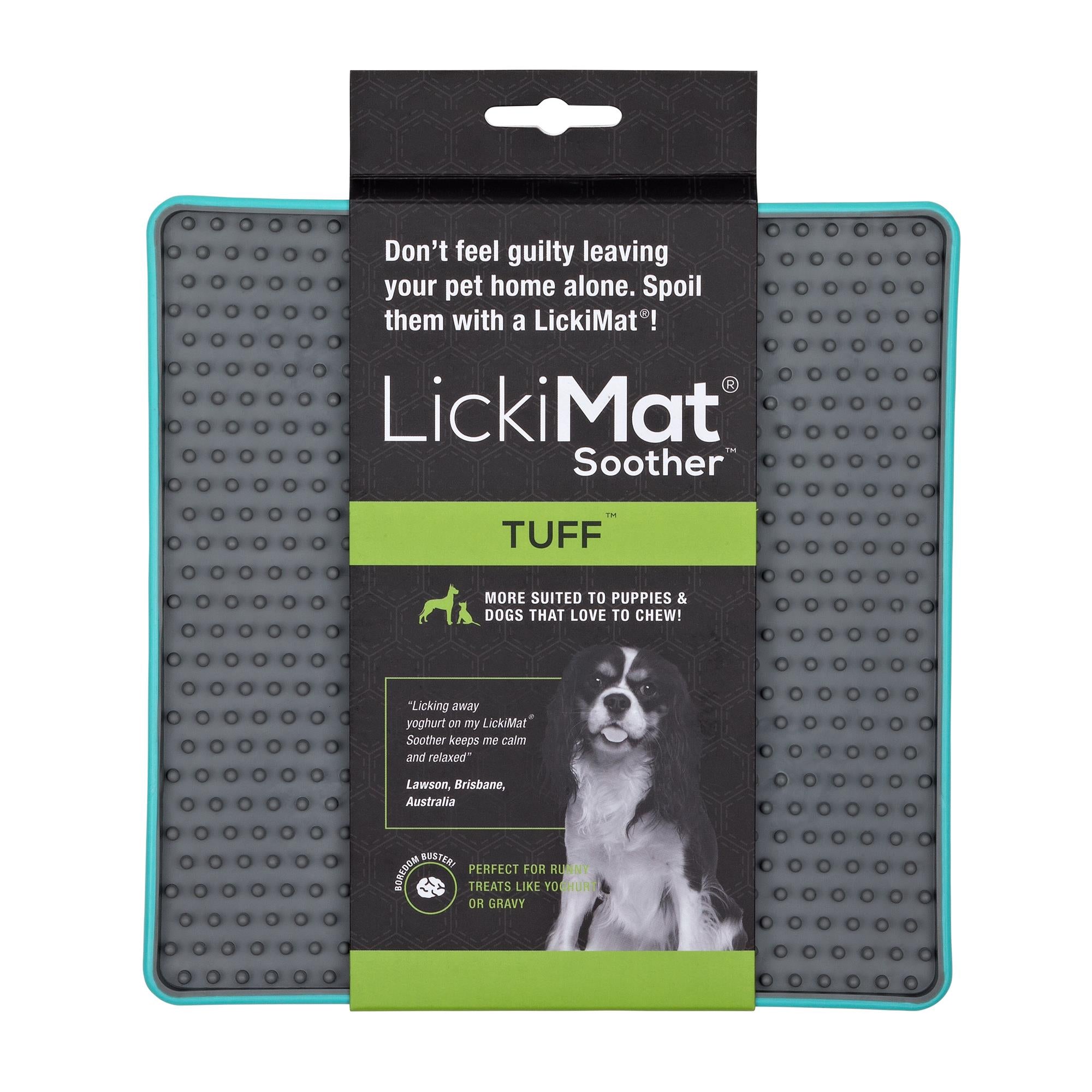 Innovative Pet Lickimat Tuff Soother Slow Feeding Mat for Dogs - Turquise  