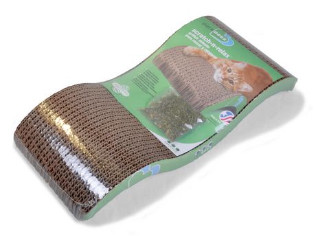 Van Ness Pureness Scratch N' Relax Corrugated Cardboard Cat Scratcher Pad and Lounger