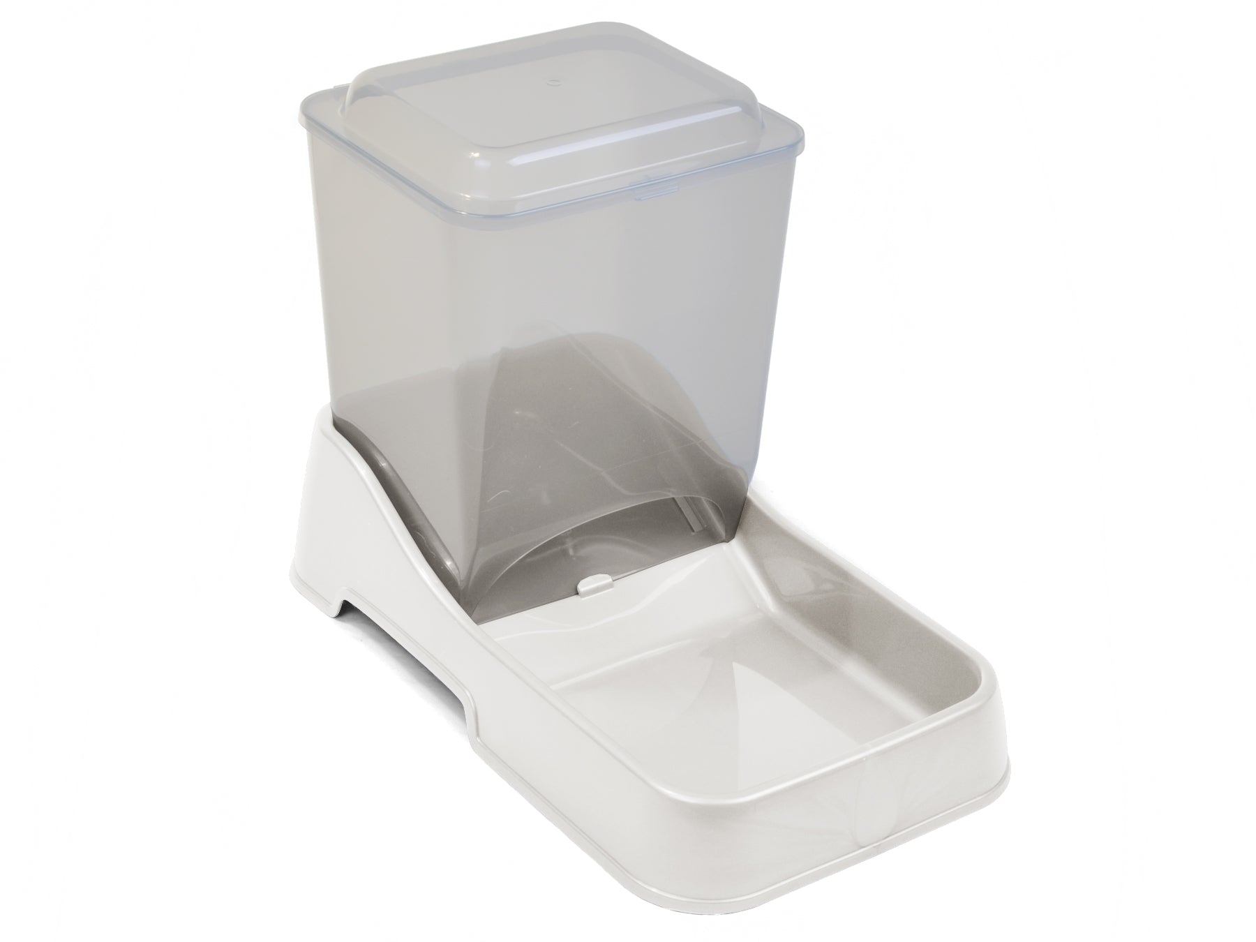 Van Ness Squared Bowl Gravity Auto Feeder with Hinged Top Cat and Dog Feeder Large - 10 Lbs Food Storage