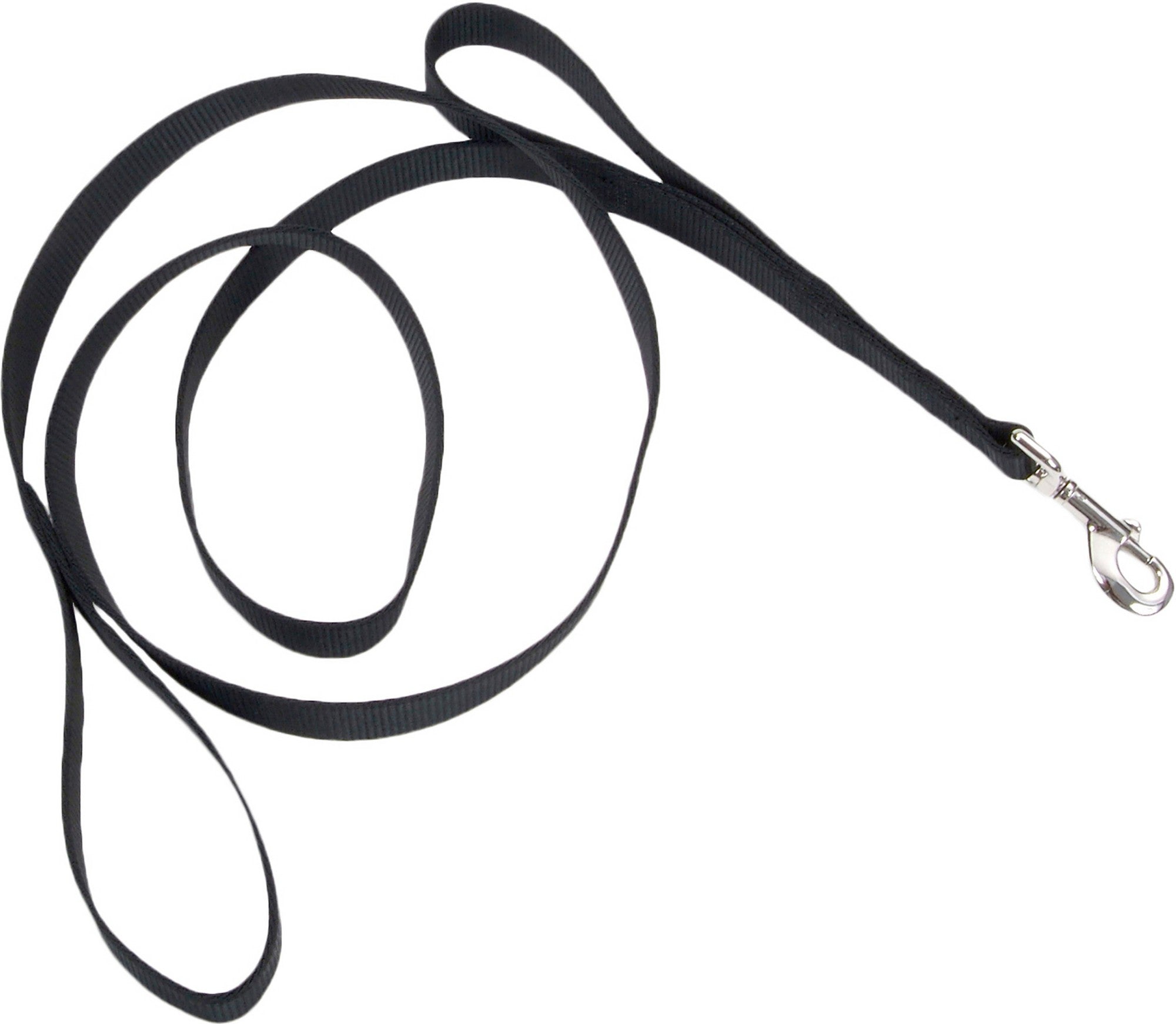 Coastal Double Handle Double-Loop Dog Leash - Black - L:72 X W:1 Inch