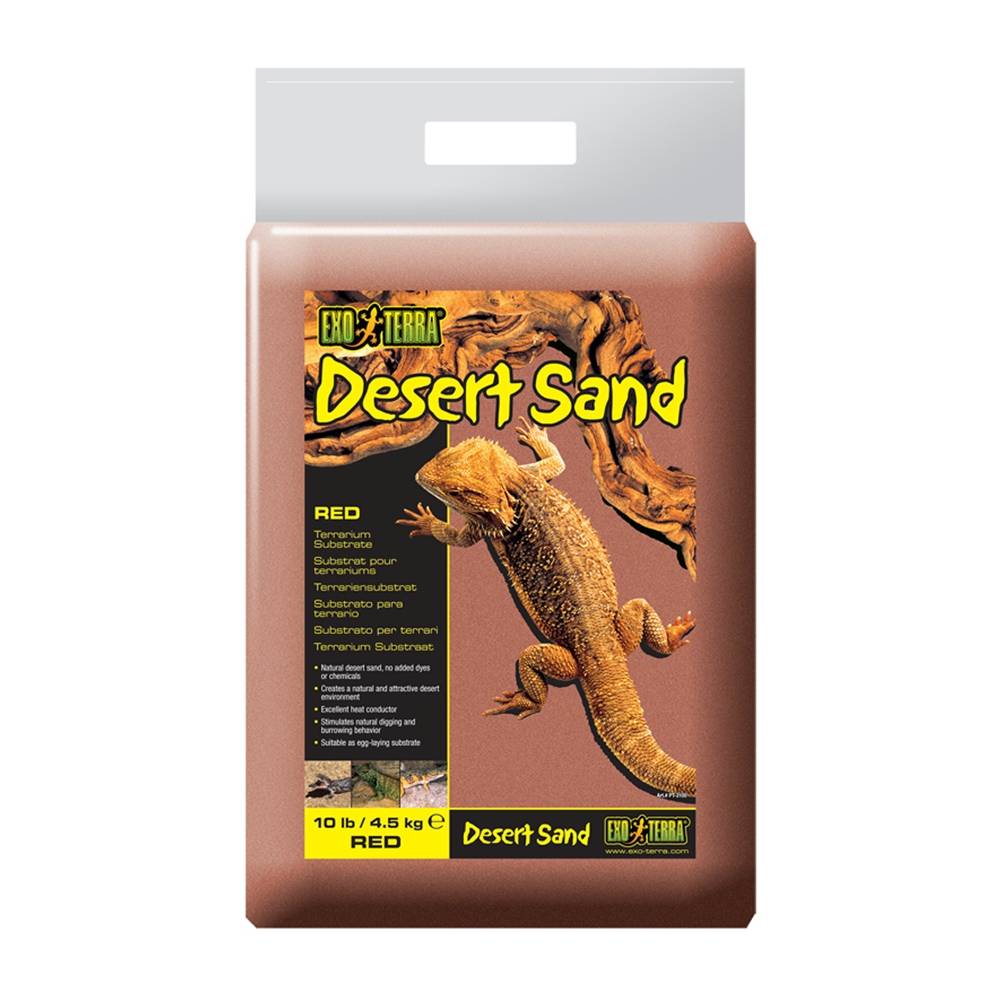 Exo Terra Desert Reptile and Amphibian Sand Terrarium Substrate - Red - 10 Lbs
