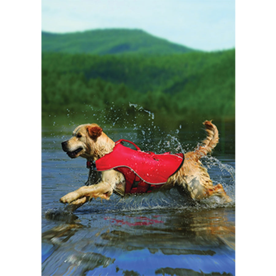 Kurgo Surf N' Turf Reflective Dog Life Jacket with Rescue Handle - Red - Extra Large