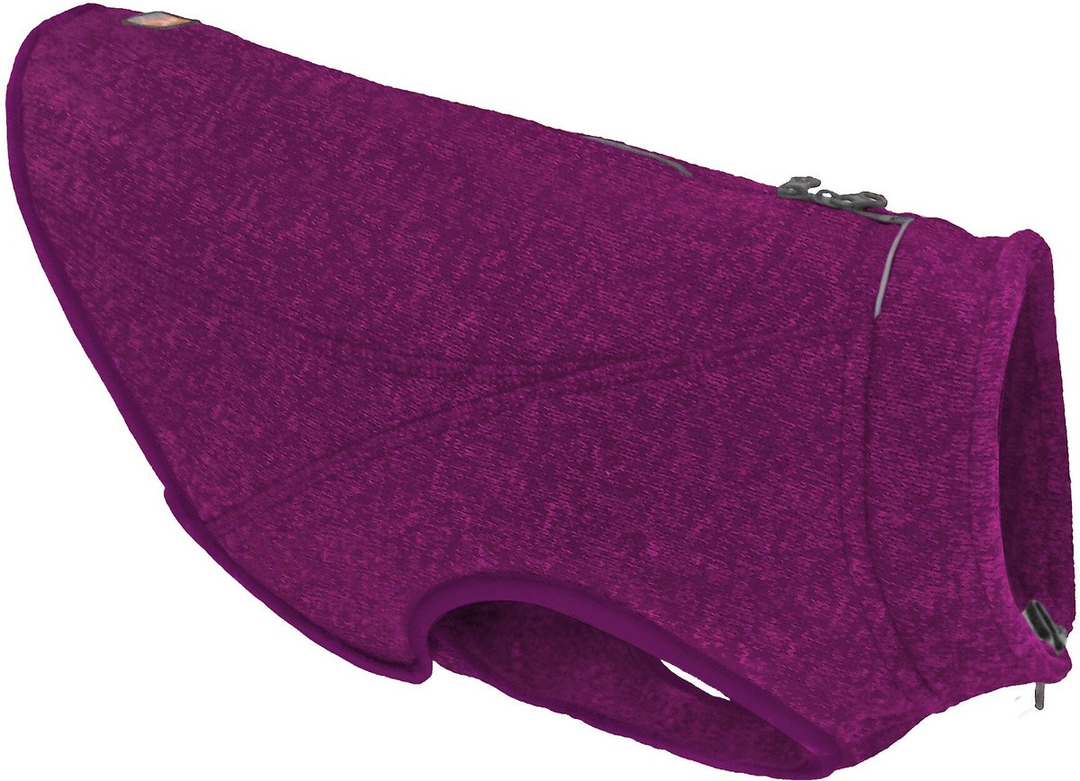 Kurgo K9 Core Zippered Fleece-Lined Year-Round Heathered Dog Sweater Violet Extra Large