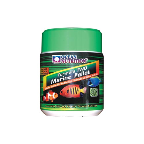 Ocean Nutrition Formula 2 Herbivore and Omnivore High-Protein Small-Size Tropical Saltwater Fish Food Pellets - 14 Oz