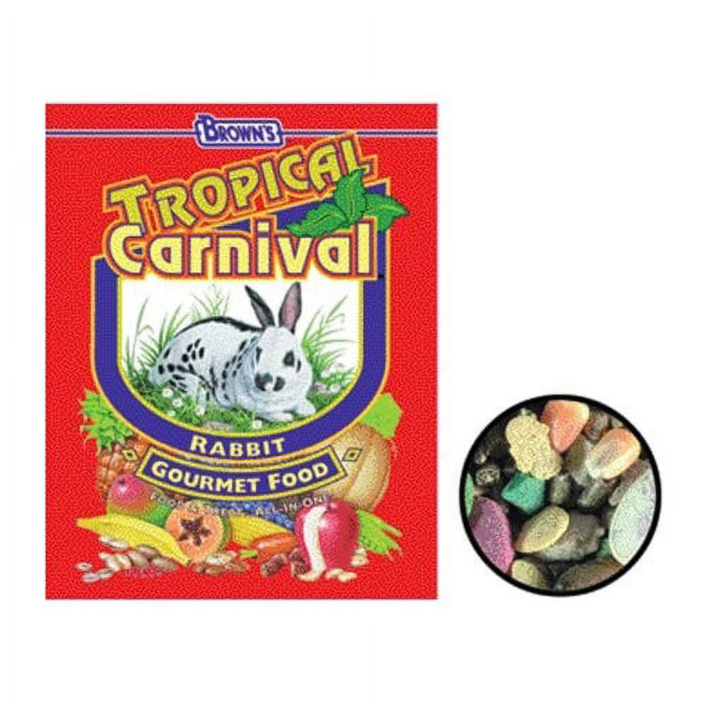 F.M Brown's Tropical Carnival Gourmet Rabbit Small Animal Food and Treat - 5 Lbs - Case of 6