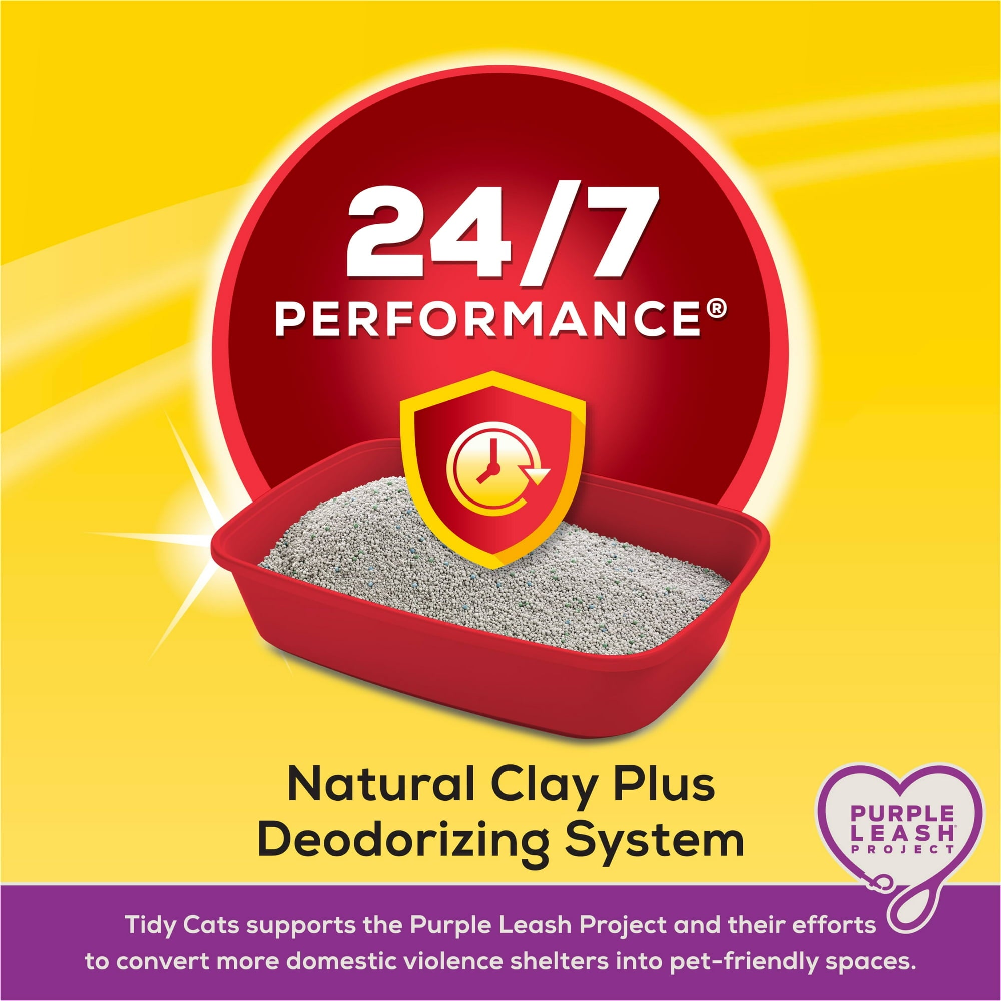 Purina Tidy Cats 24/7 Performance Clumping Low-Dust Odor Protection Clay Mult-Cat Litter - 35 Lbs