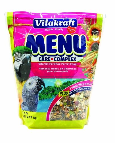 Vitakraft Menu Care Complex Vitamin-Fortified with Probiotics Premium Conure and Parrot Food - 5 Lbs Default Title